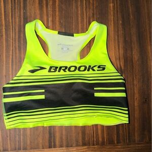 Brooks Vibrant Lime and Black Athletic Top